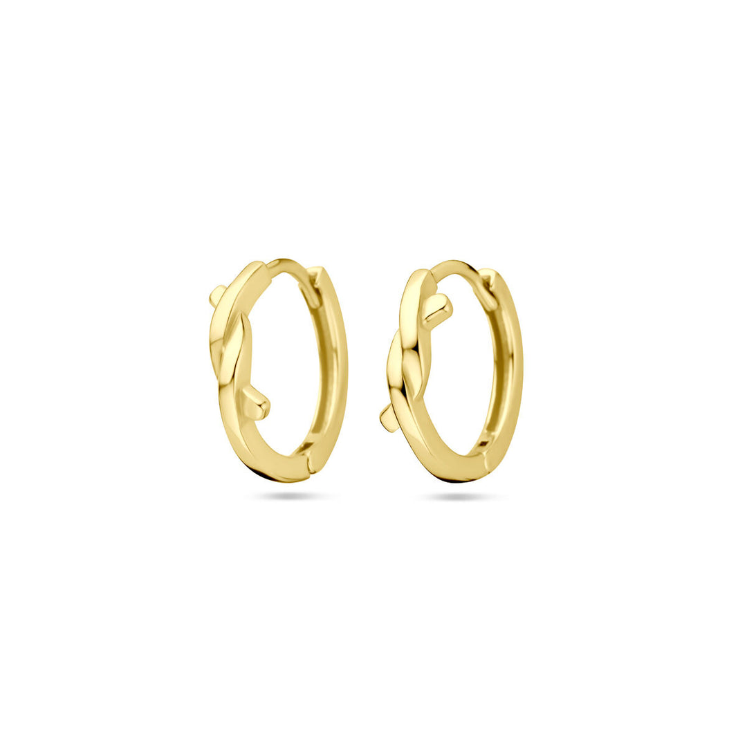 klapoorringen 12,5 mm 1 micron zilver verguld (geel)