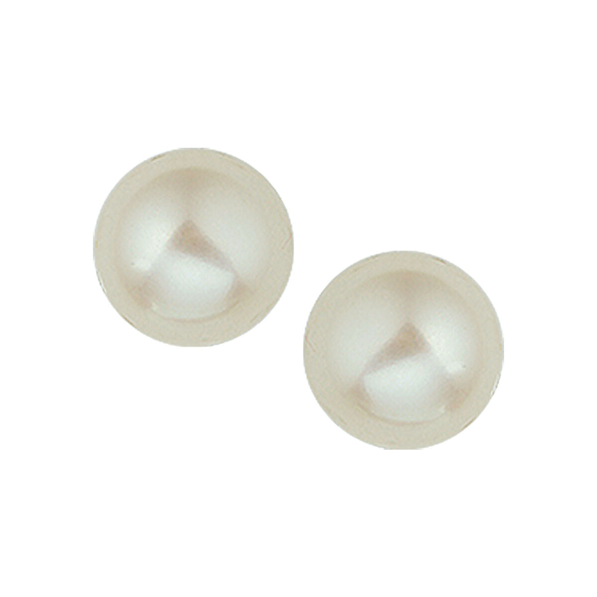 Orecchini in argento rodiato con perle bianche rotonde.