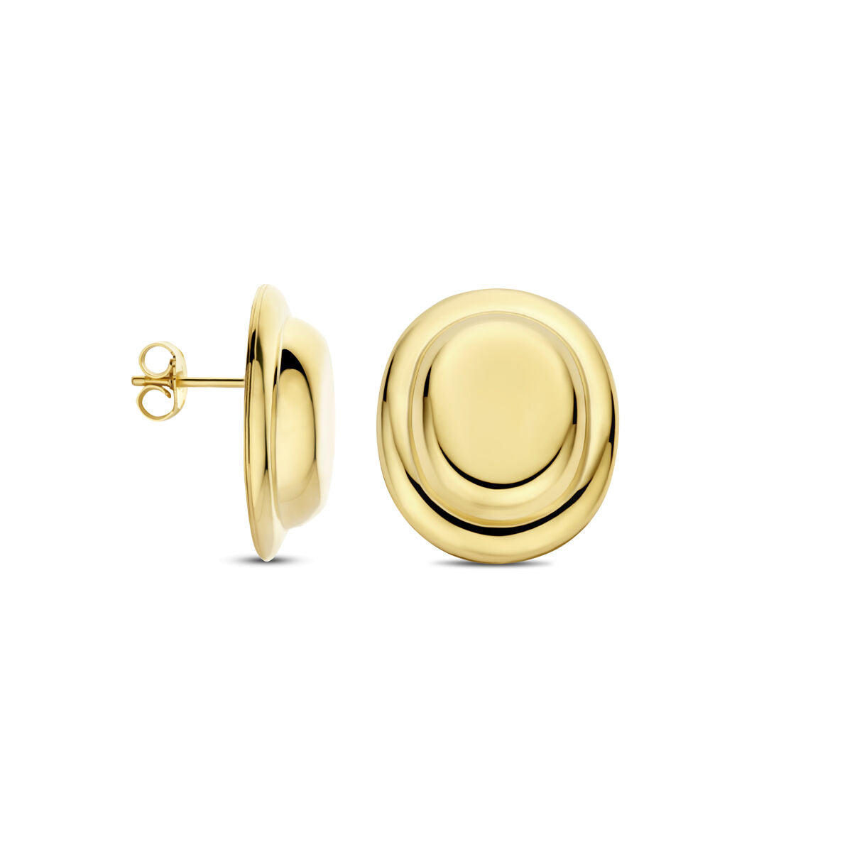 orecchini a bottone 23 mm 1 micron argento dorato (giallo)