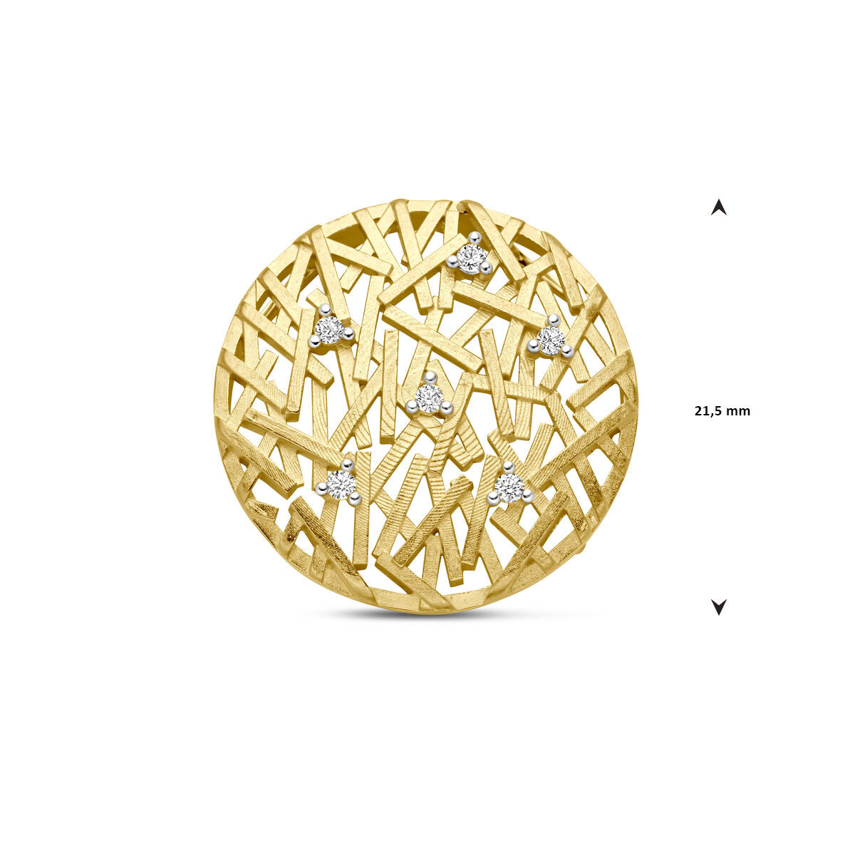 ciondolo diamante 0.075ct h si 14K oro giallo