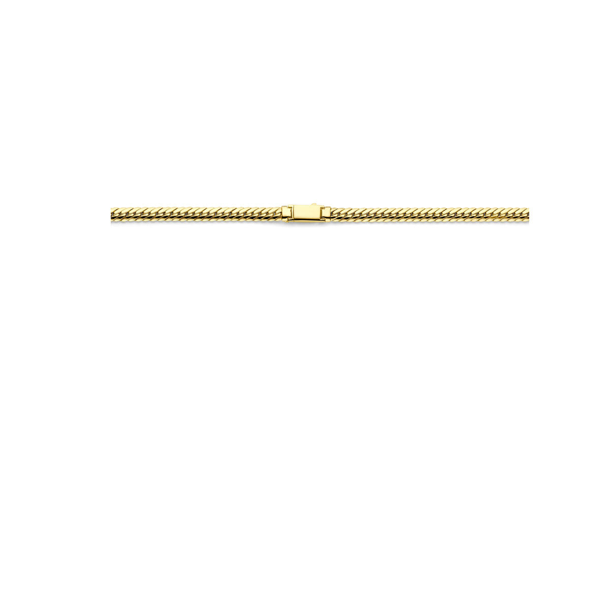 collana gourmette 5 mm 43 cm oro giallo 14K