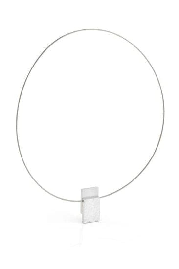 Collana Rettangolino opaco satinatura ghiaccio C215