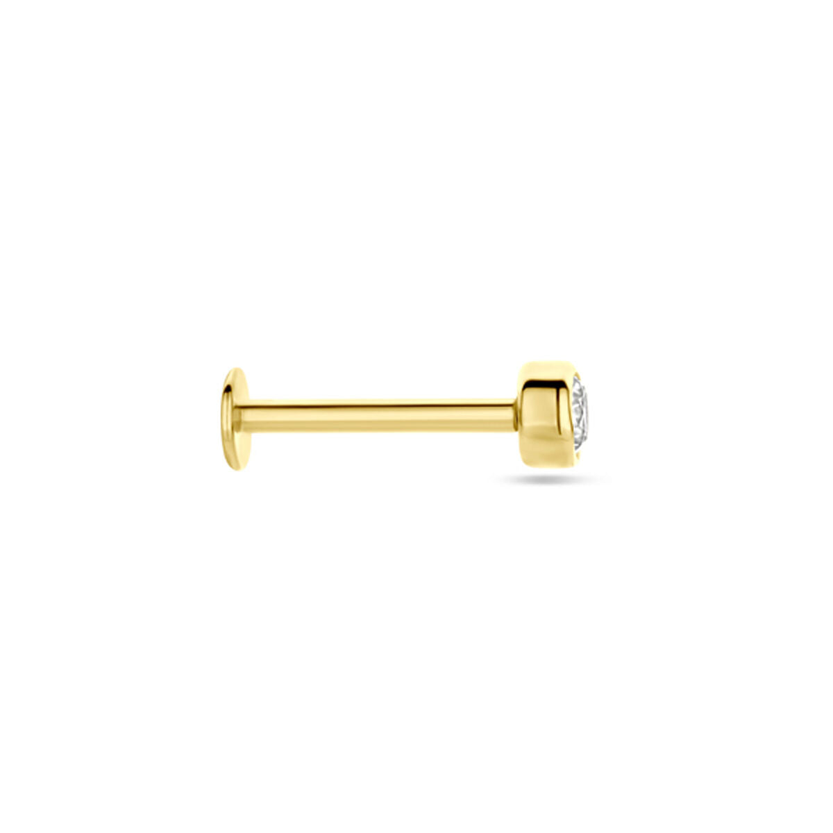 piercing flat back zirconia 3 mm oro giallo 14K
