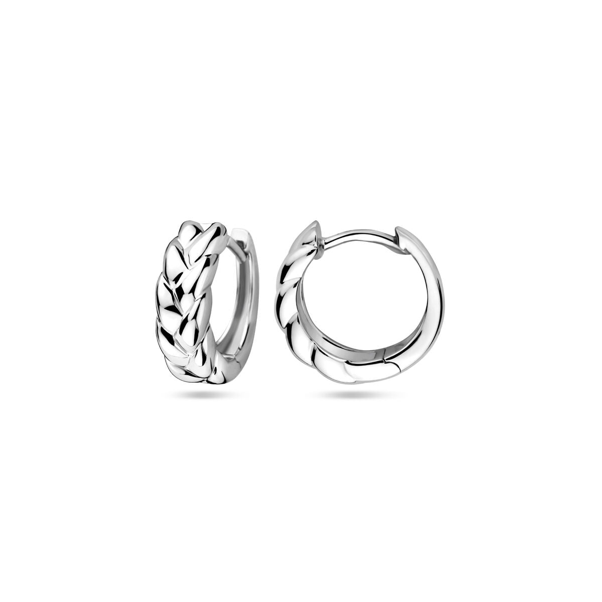 orecchini a cerniera 12,5 mm argento rodiato