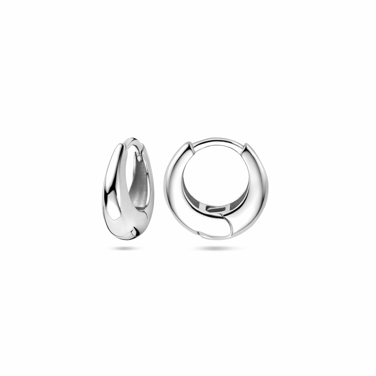 orecchini a clip 13,5 mm argento rodiato