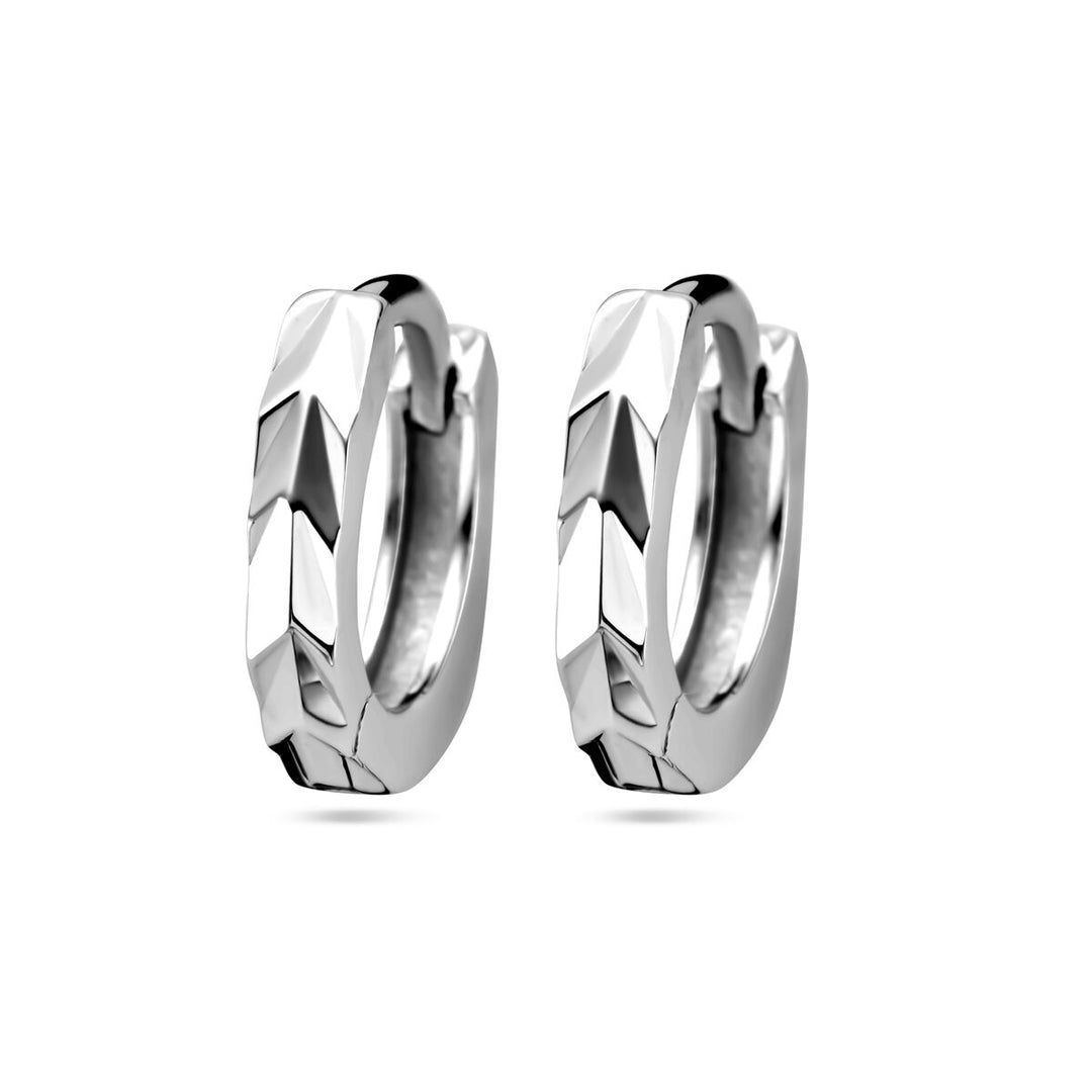 klapoorringen vlak zilver gerhodineerd