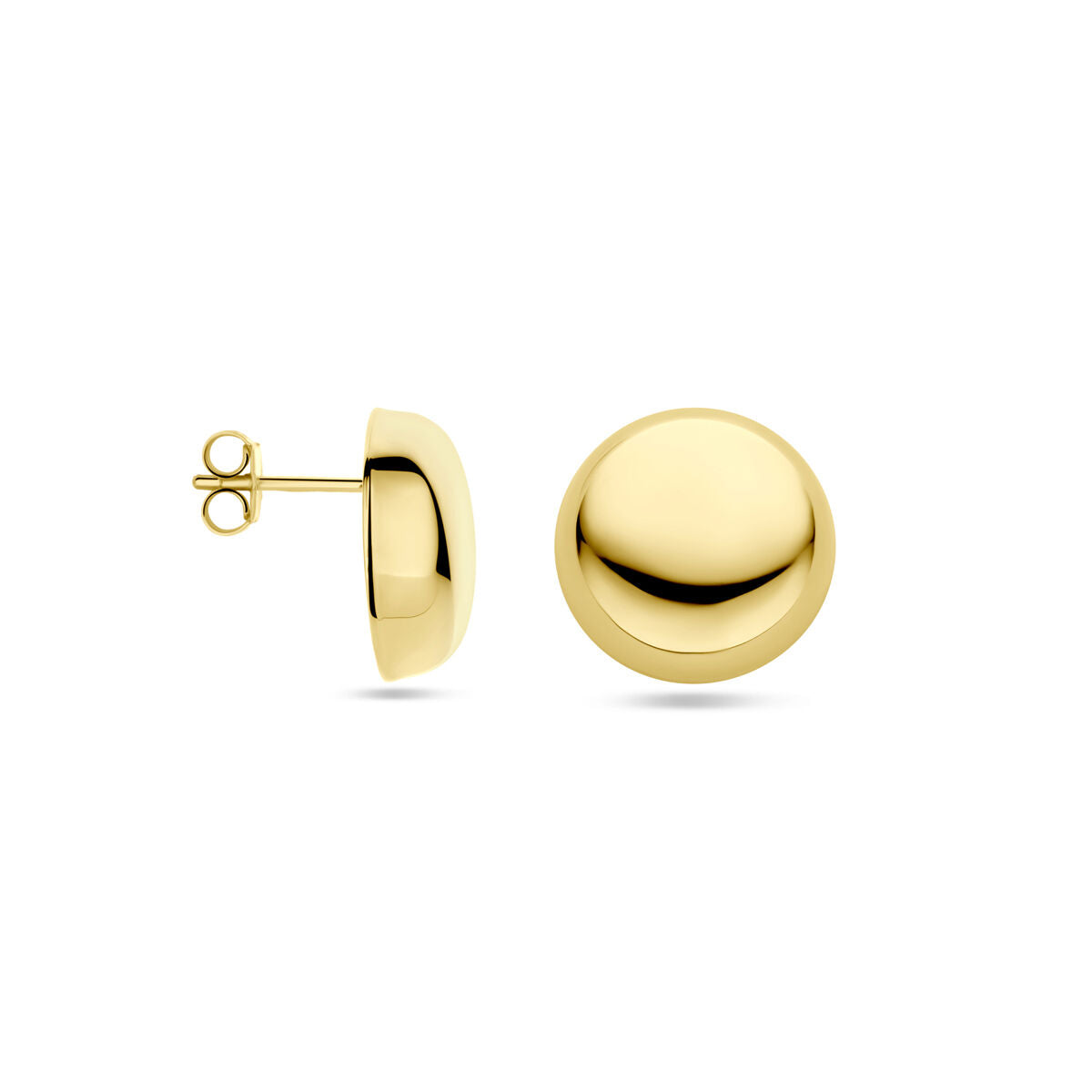 orecchini a bottone 1 micron argento placcato oro (giallo)
