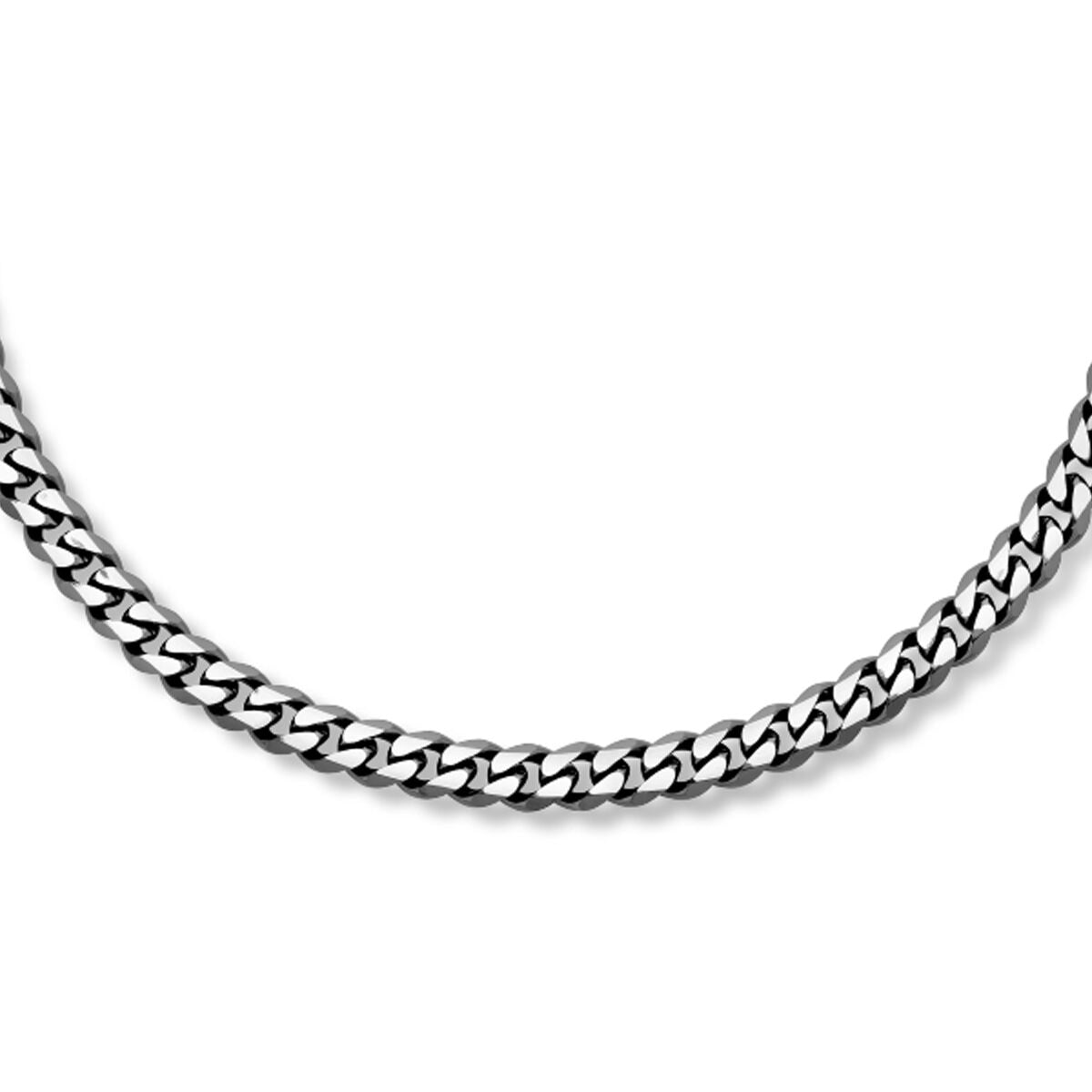 Collana bizantina in acciaio inossidabile con placcatura ionica, larghezza 7,0 mm.