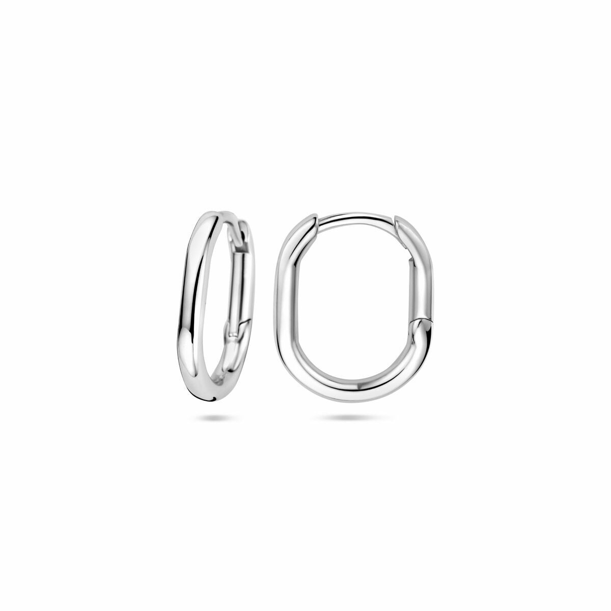 orecchini a cerchio a scatto tubo 2 mm argento rodiato