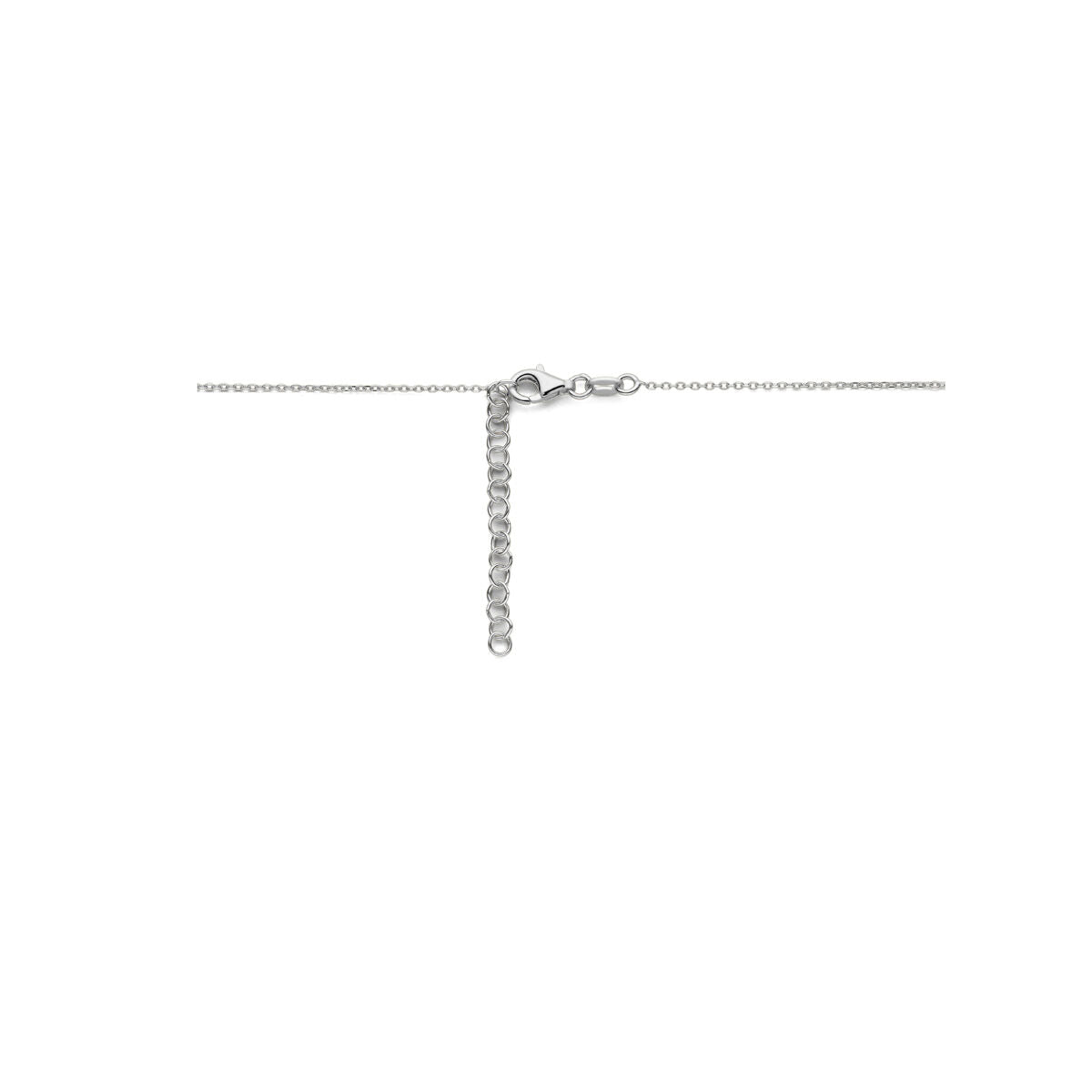 collana cuoricini 41 + 4 cm argento rodiato