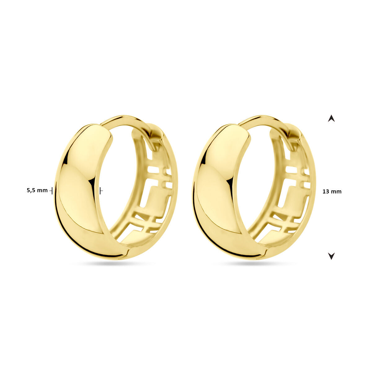 orecchini a cerchio 13 mm 14K oro giallo