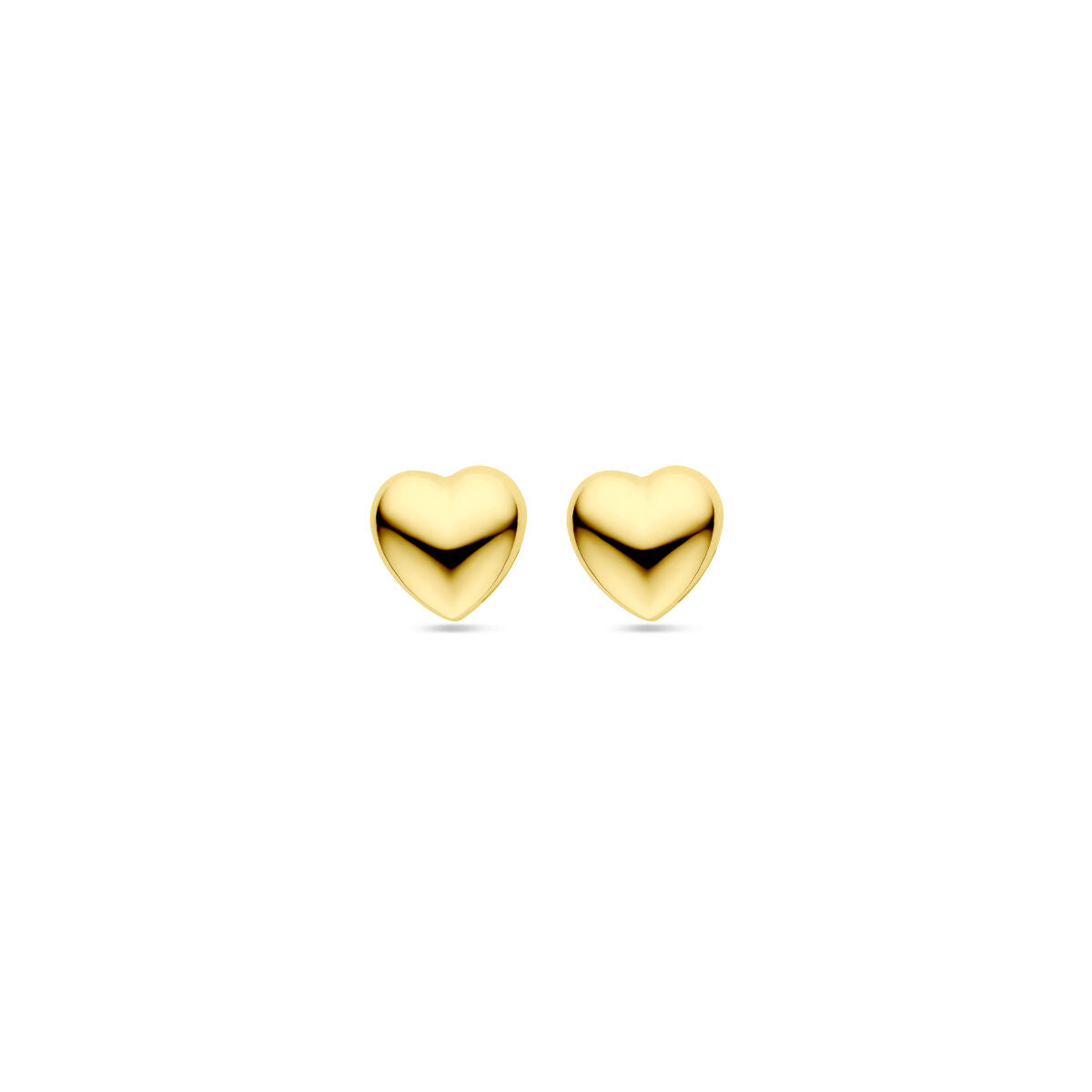 orecchini a bottone cuoricino 11 mm argento dorato (giallo)