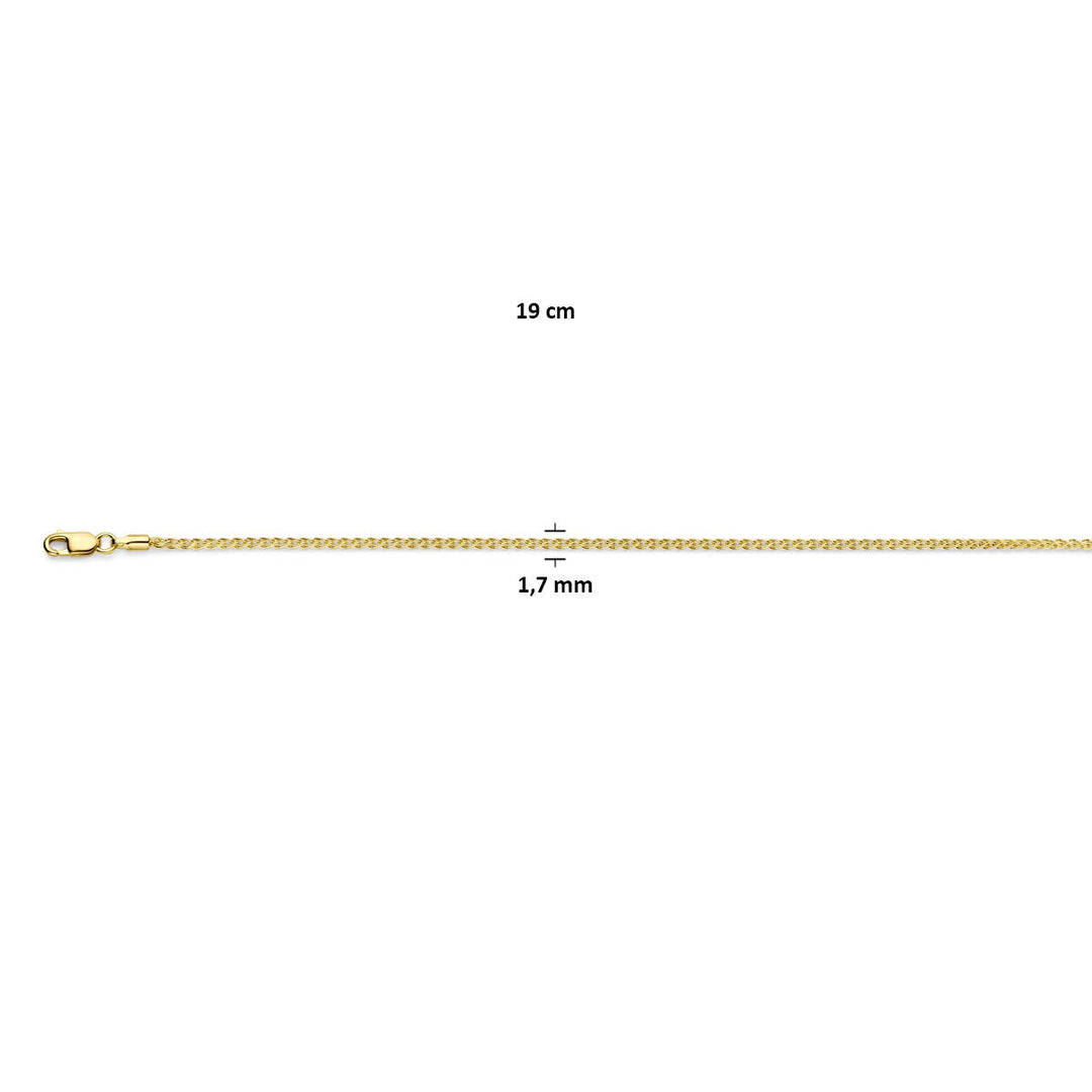 bracciale coda di volpe 1,7 mm