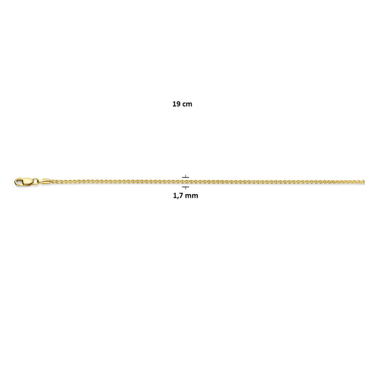 bracciale coda di volpe 1,7 mm