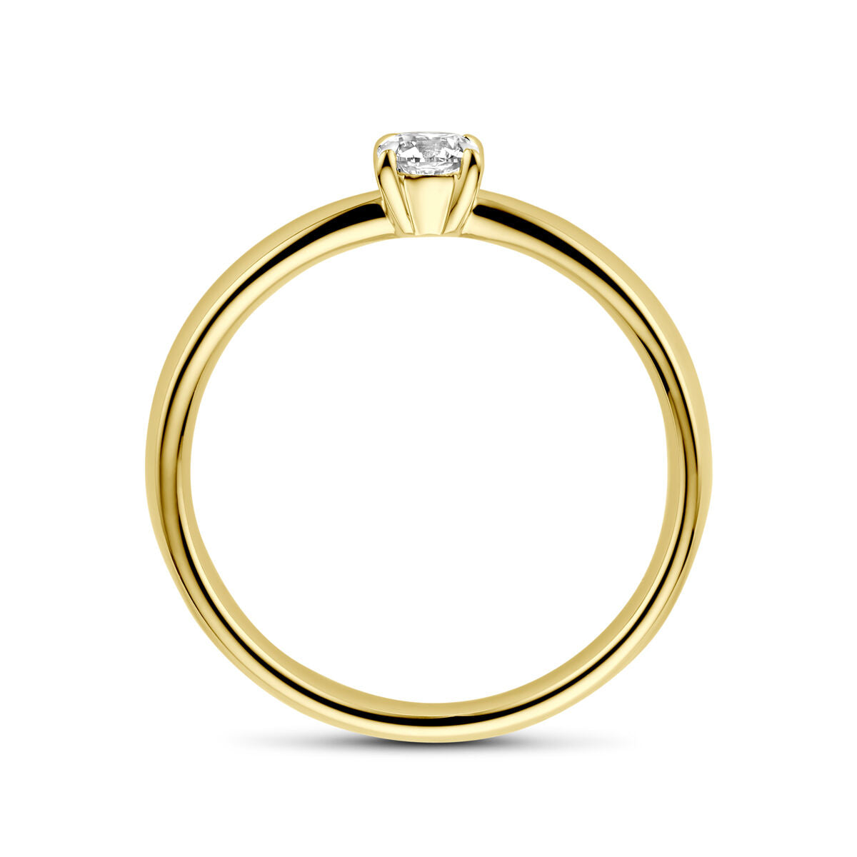 anello di fidanzamento diamante 0.25ct h si 14K oro giallo