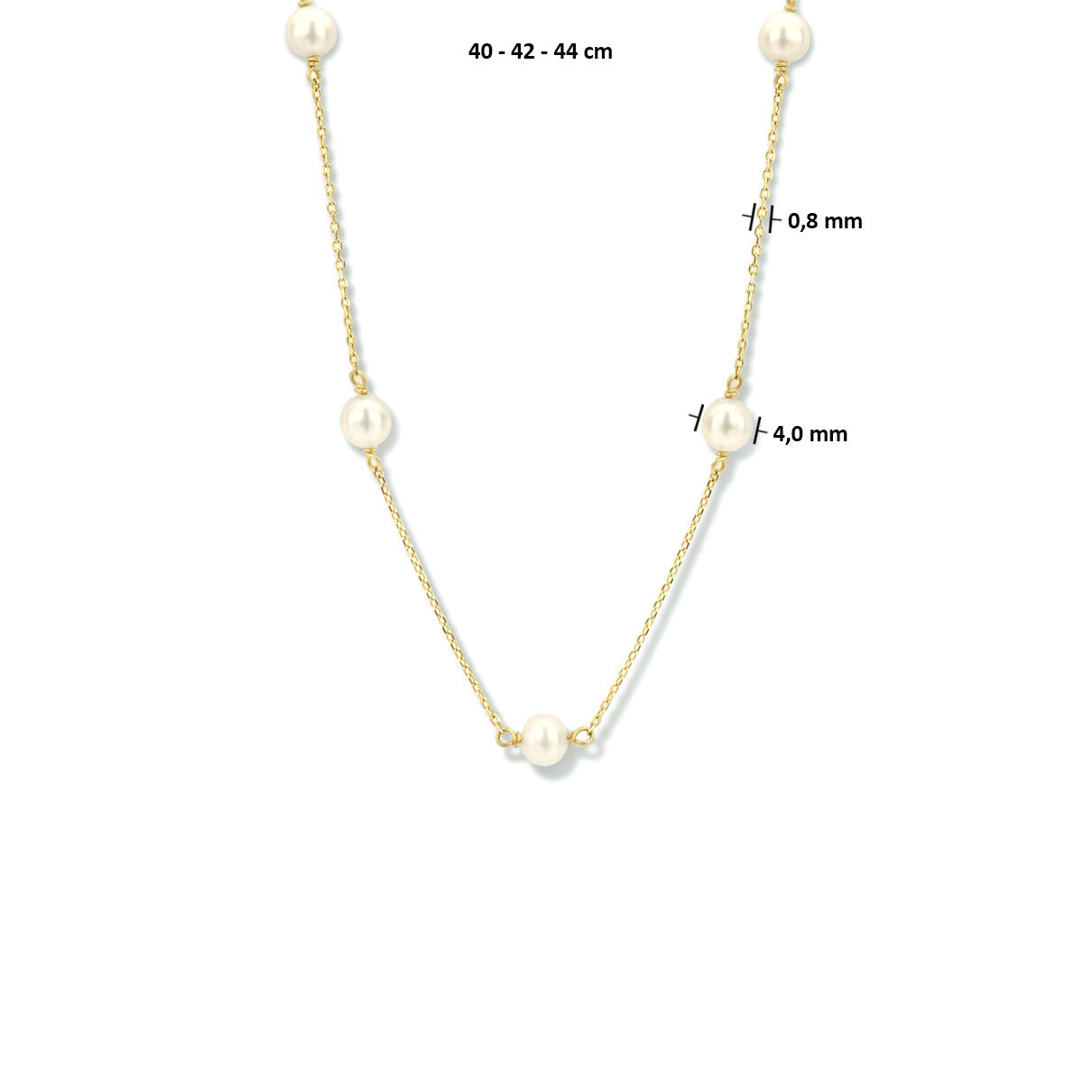 collana perla 40 - 42 - 44 cm 14K oro giallo