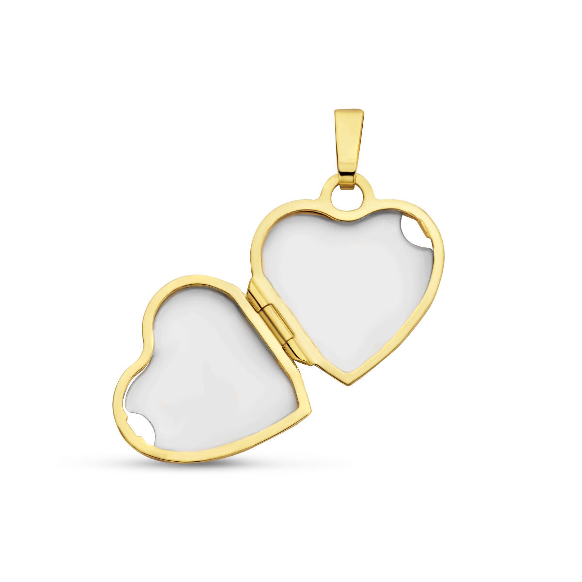 medaglione cuore pallini 14K oro giallo