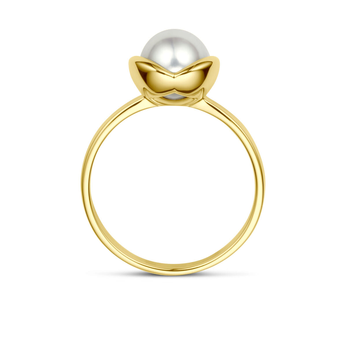 Anello Tulip perla oro giallo 14K