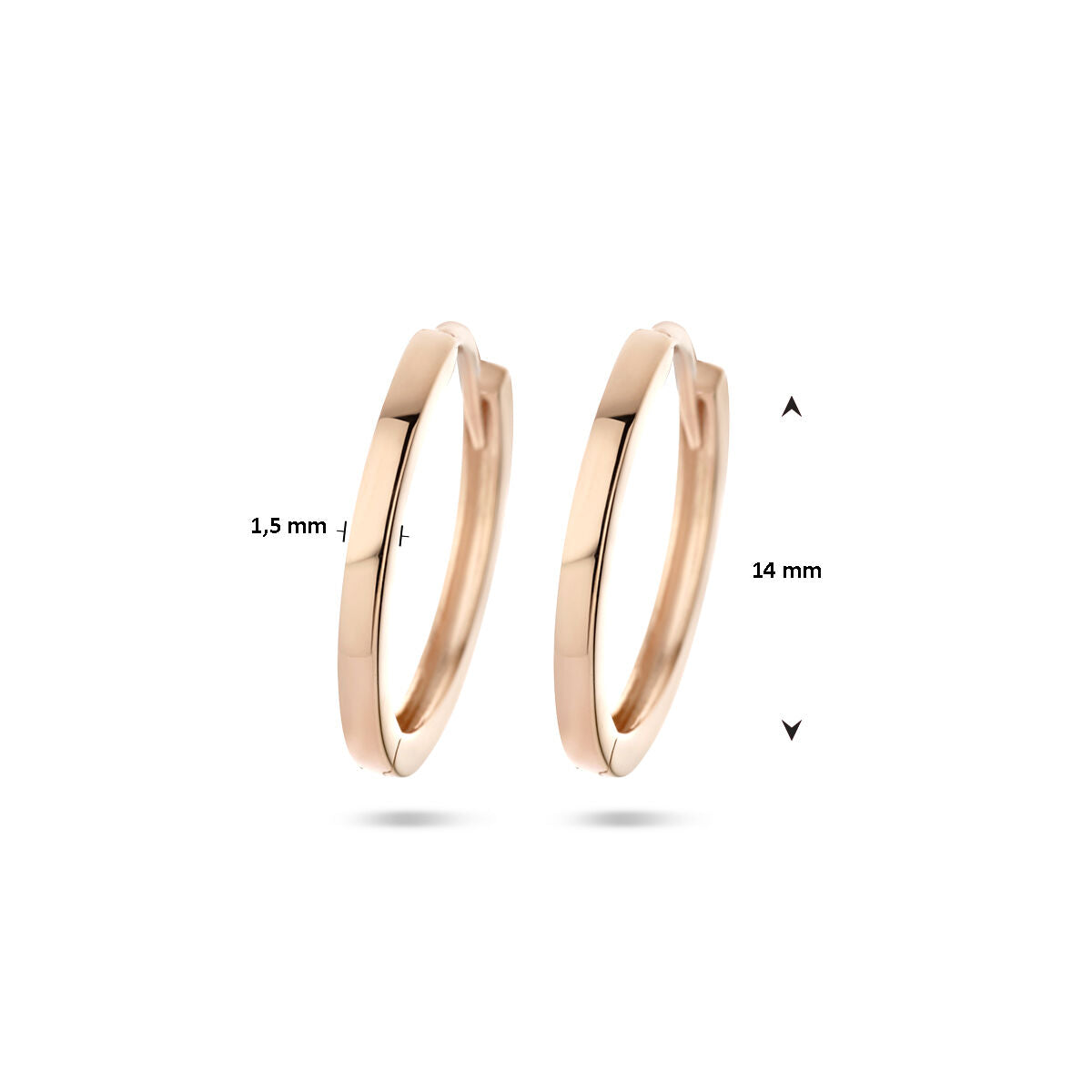 Orecchini a scatto 14K oro rosa