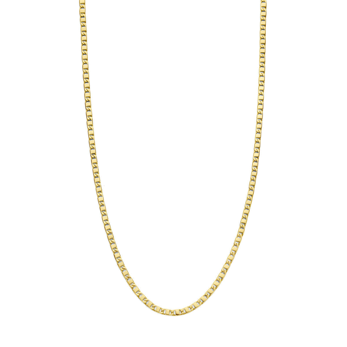 Collana bizantina in oro giallo 14K, spessore 3,5 mm.