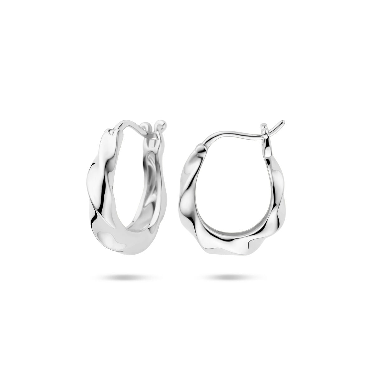 orecchini a cerchio 19 mm argento rodiato