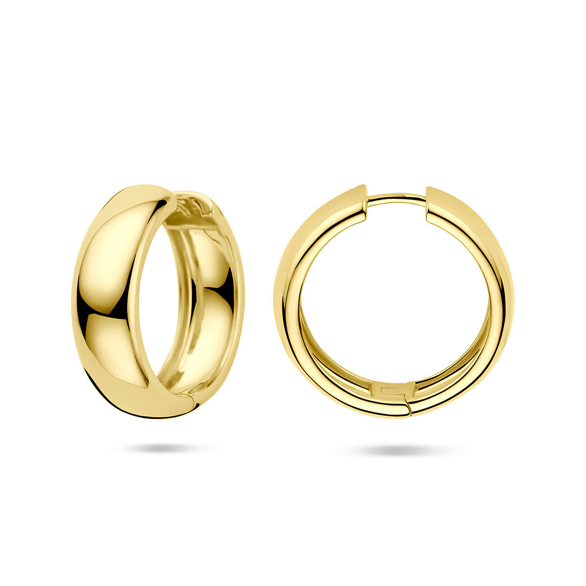 Orecchini a cerchio in argento dorato – argento 925 con placcatura oro giallo
