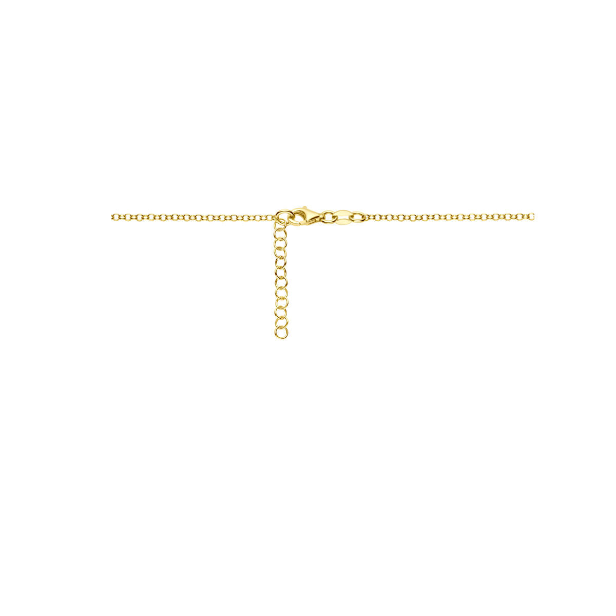 collana perle e palline 42 + 3 cm argento dorato (giallo)