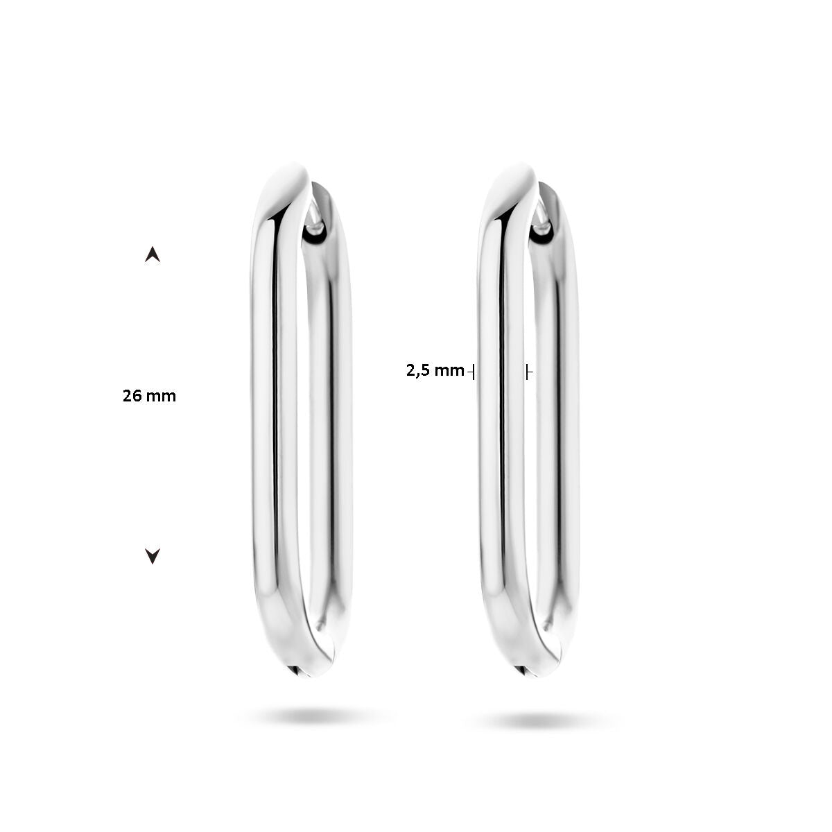 orecchini a cerchio paperclip acciaio