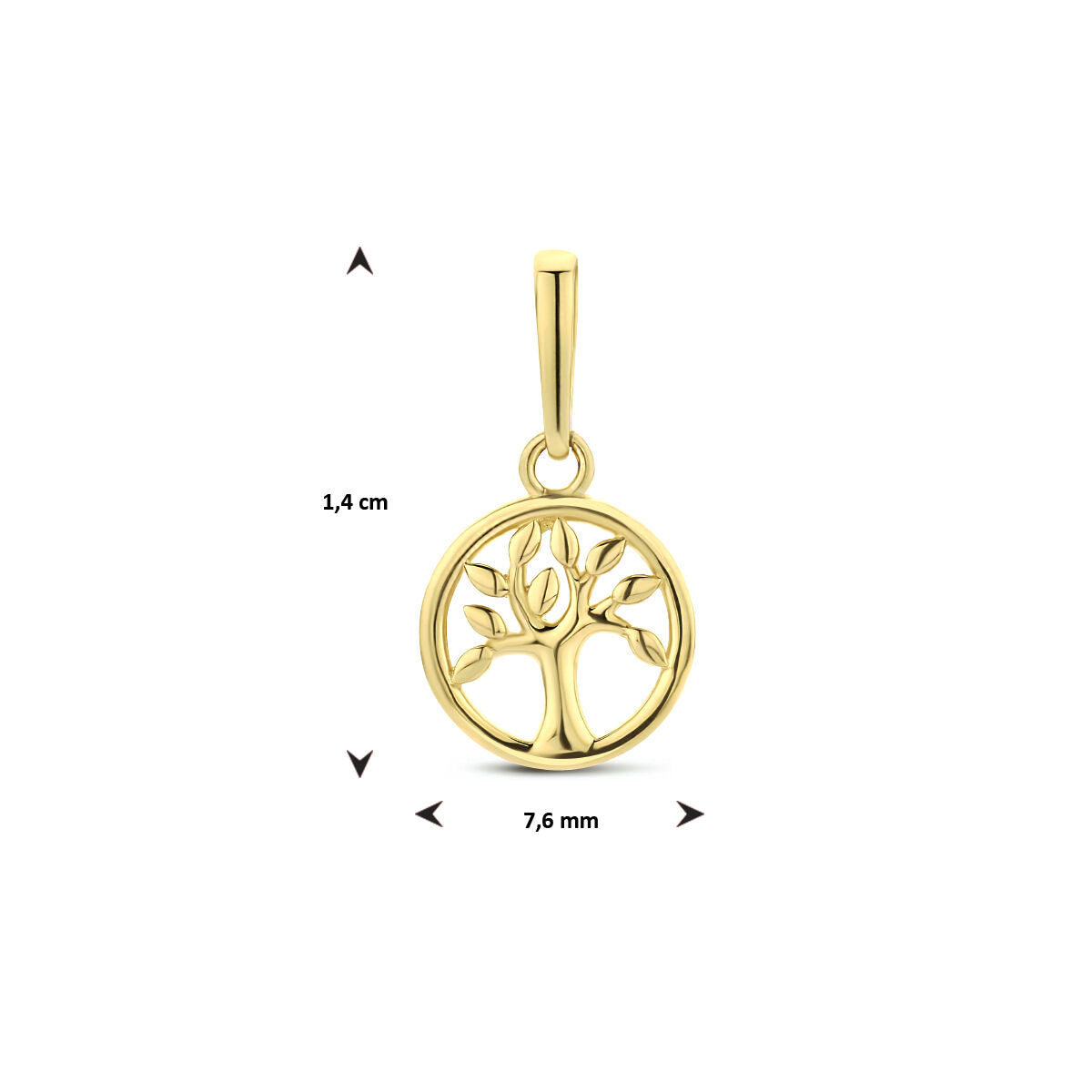 ciondolo albero della vita oro giallo 14K