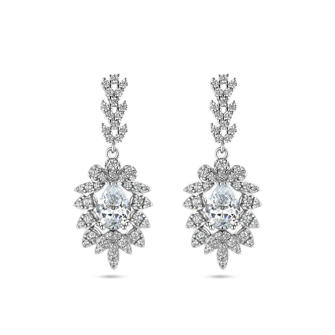 oorhangers zirkonia zilver gerhodineerd