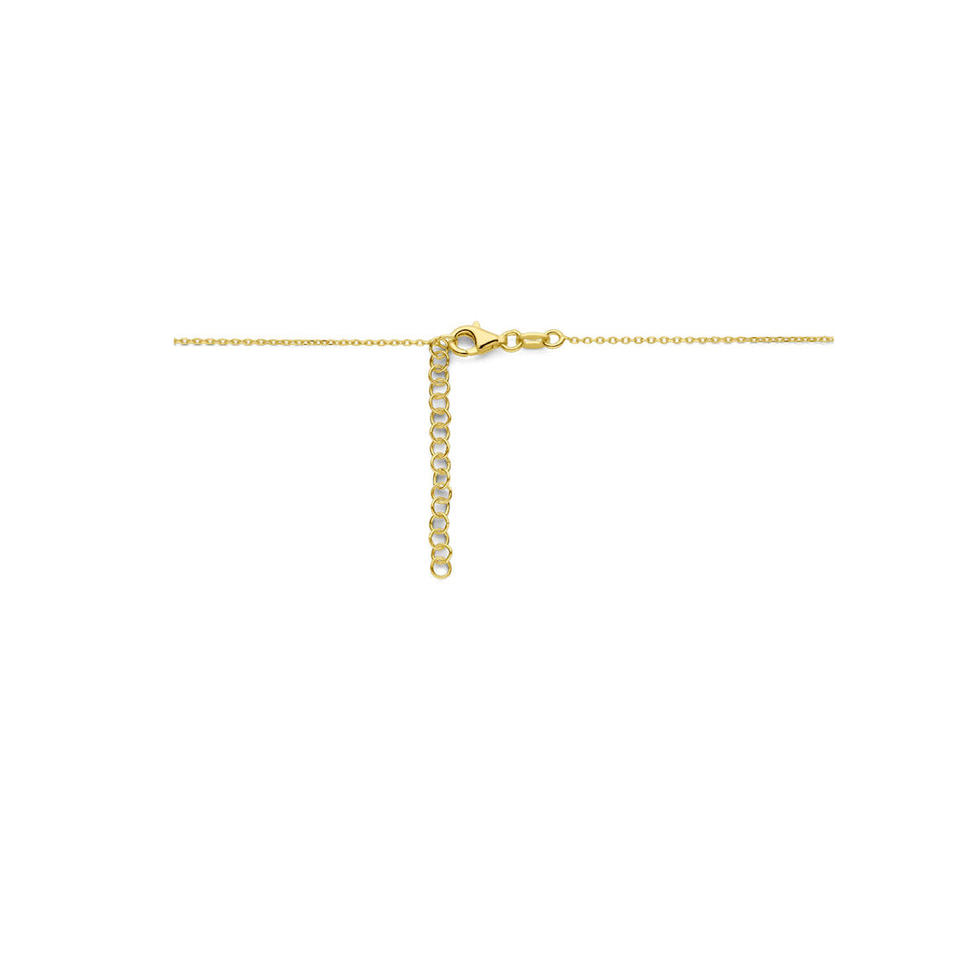 collier hartjes 41 + 4 cm 3 micron zilver verguld (geel)