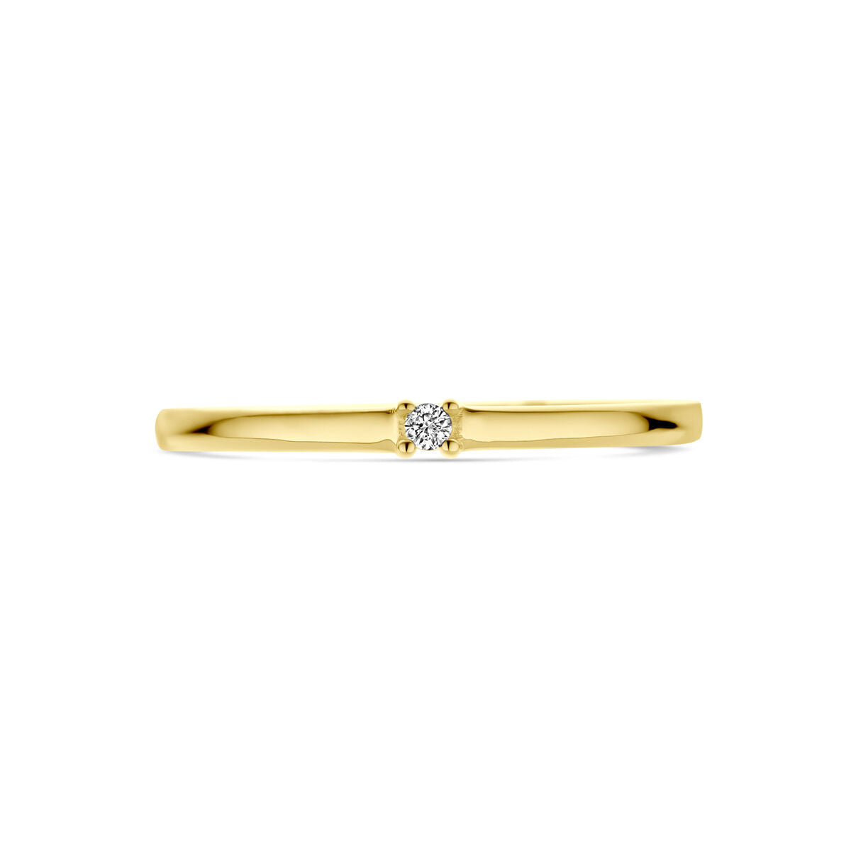 anello diamante 0.02ct h p1 oro giallo 14K