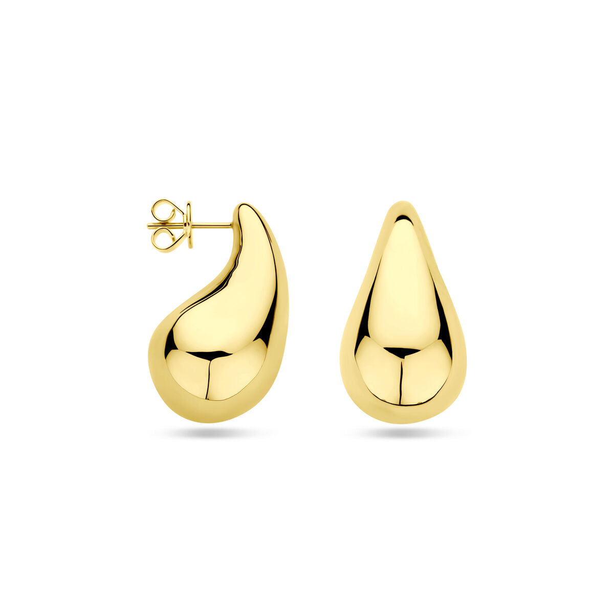 orecchini a lobo goccia 30 mm 1 micron argento placcato (giallo)