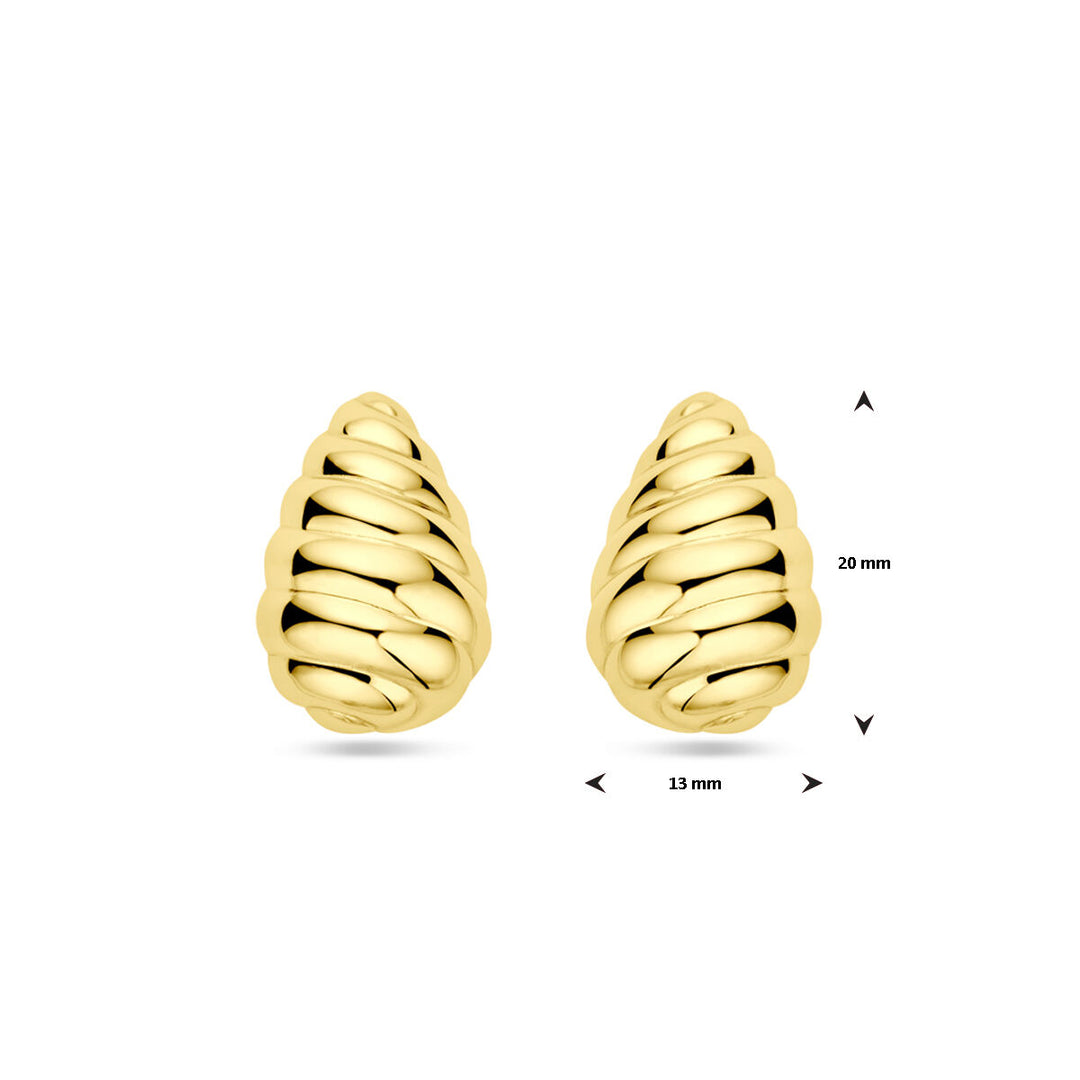 oorknoppen zilver verguld (geel)
