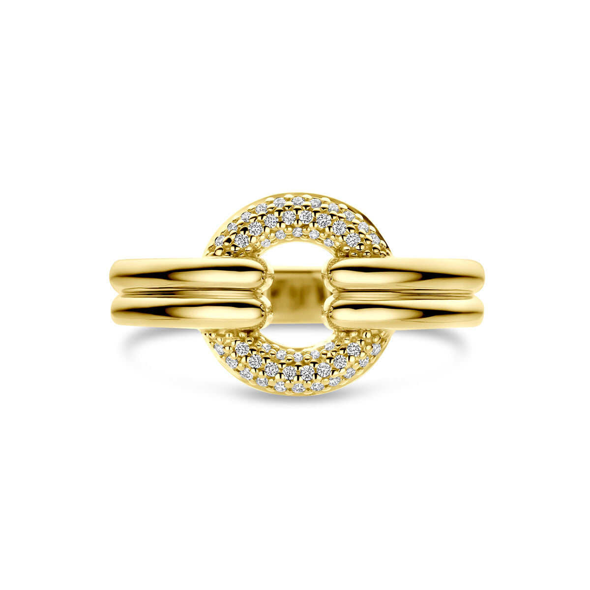Anello da donna in oro con diamante – oro giallo 14k