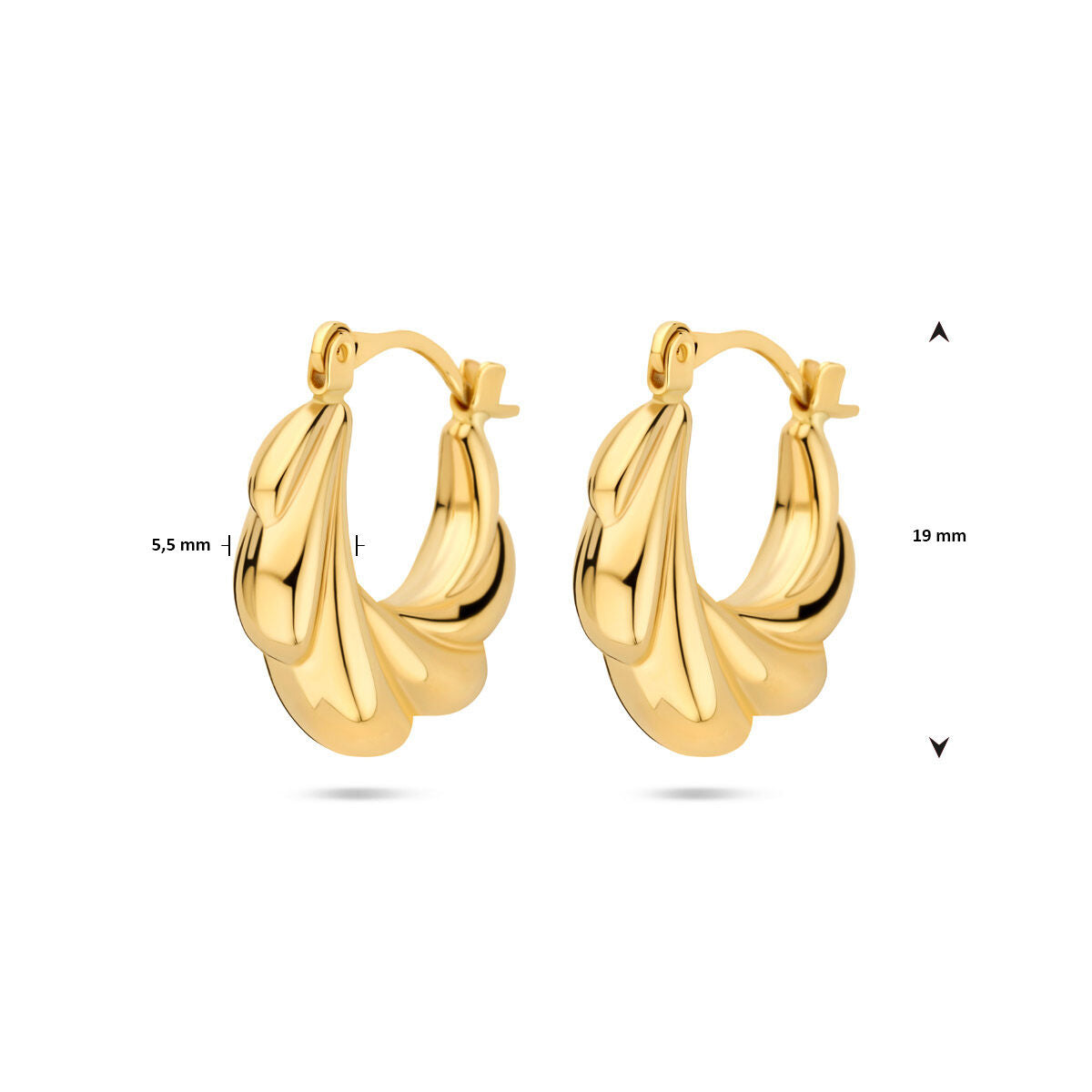 orecchini a cerchio 19 mm 14K oro giallo