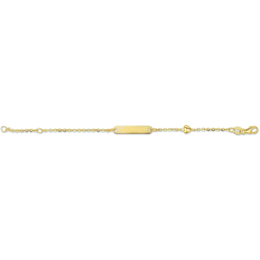 bracciale da incidere cuore piastra 4,0 mm 11 - 13 cm