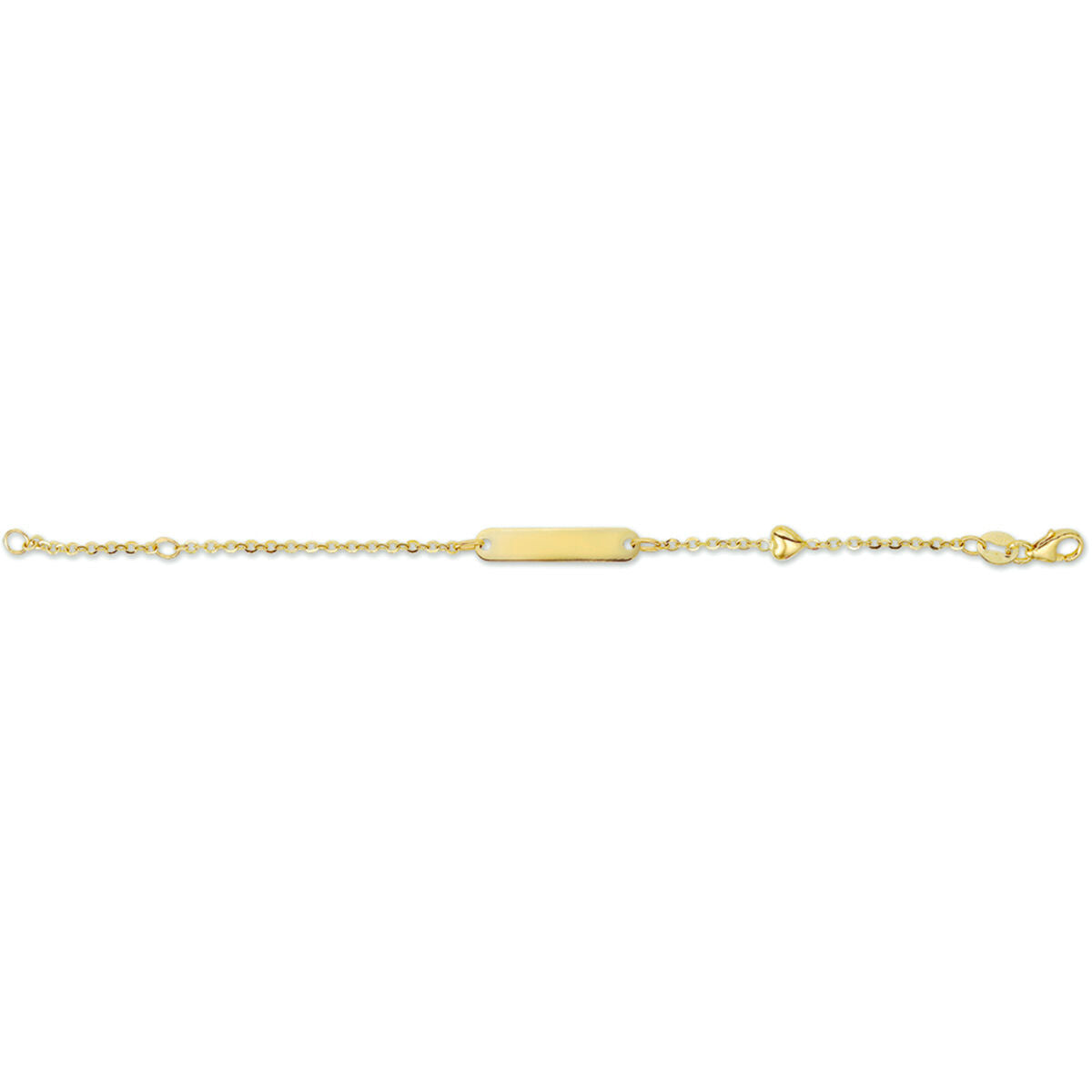 bracciale da incidere cuore piastra 4,0 mm 11 - 13 cm