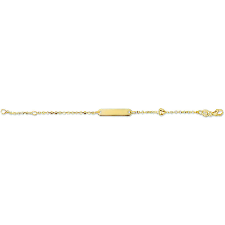 bracciale da incidere cuore piastra 4,0 mm 11 - 13 cm