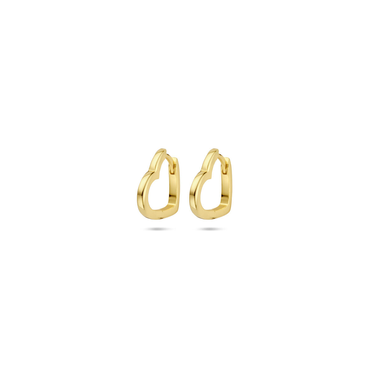 orecchini a cerchio a scatto cuoricini 2 mm placcati oro 1 micron argento (giallo)