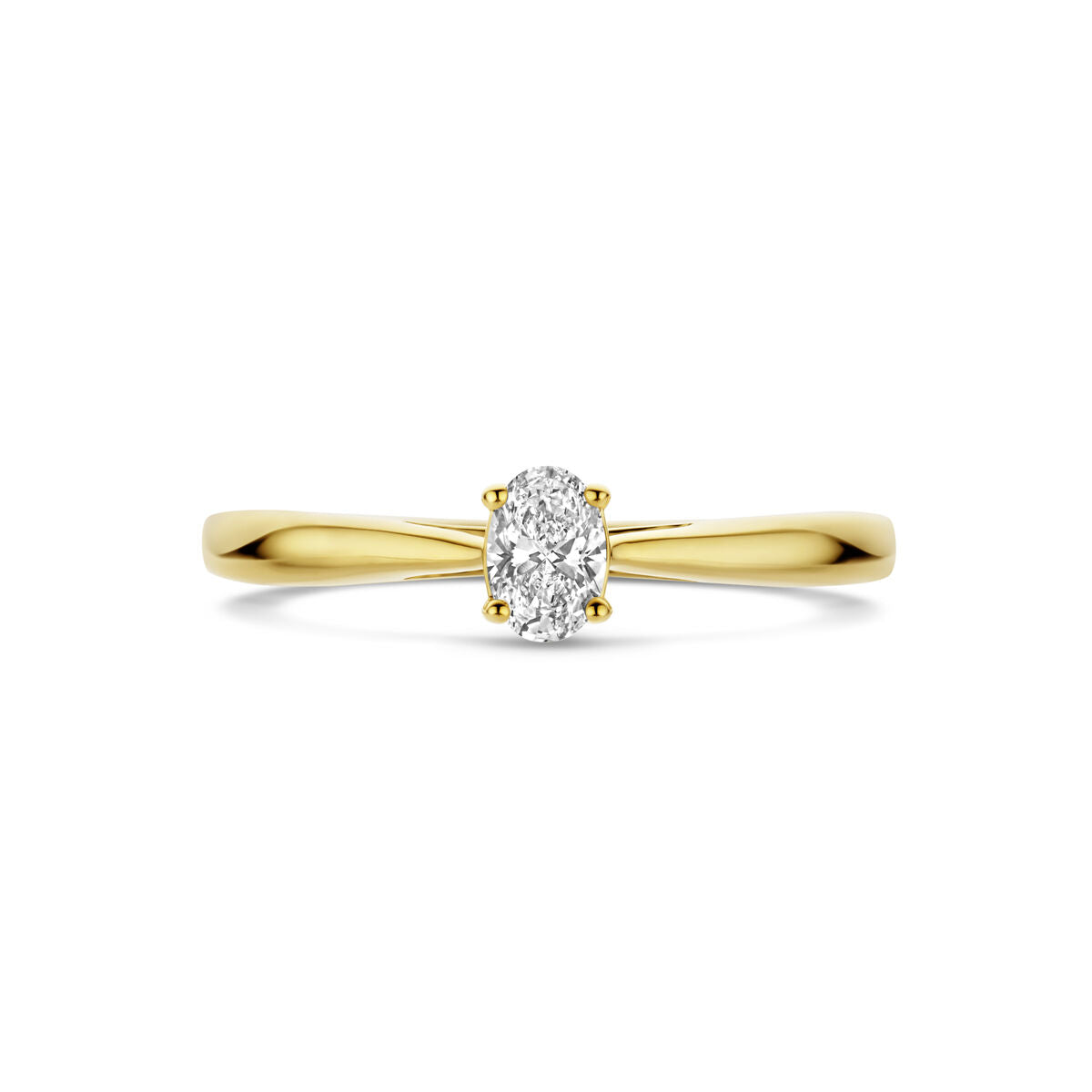 anello diamante lab grown 0.25ct h si 14K oro giallo