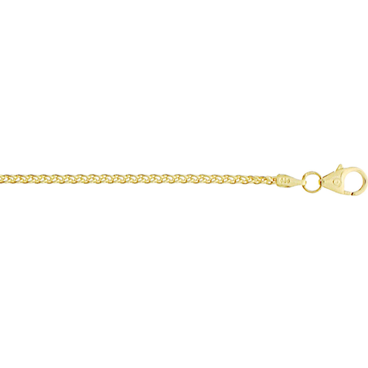 Bracciale in oro giallo con maglia vossestaart di 1,7 mm e chiusura a moschettone.
