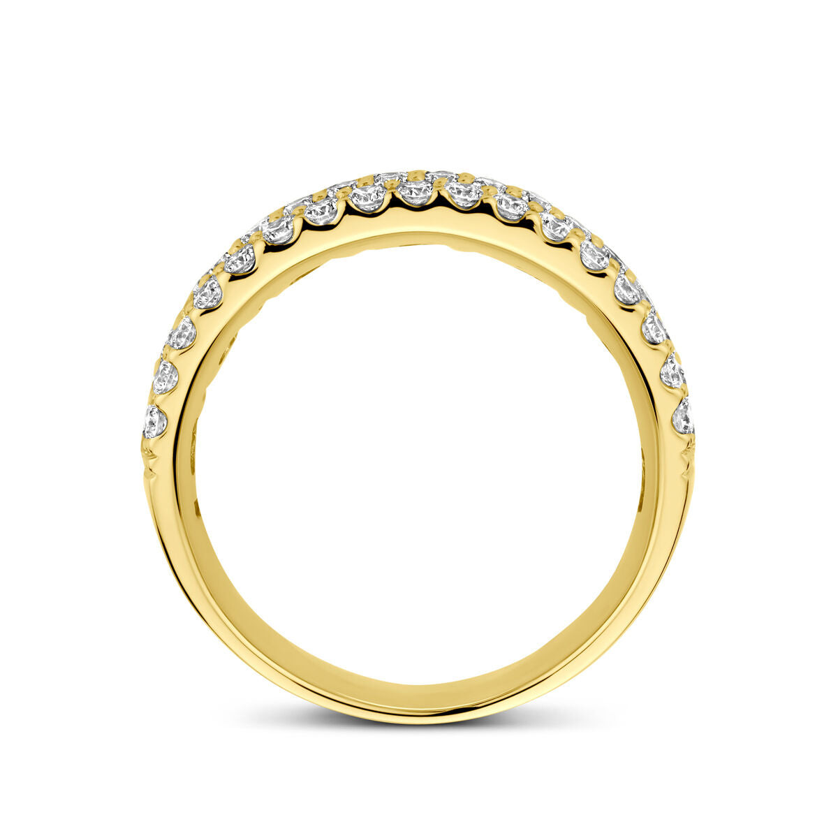 anello diamante 1.13ct h si 14K oro giallo