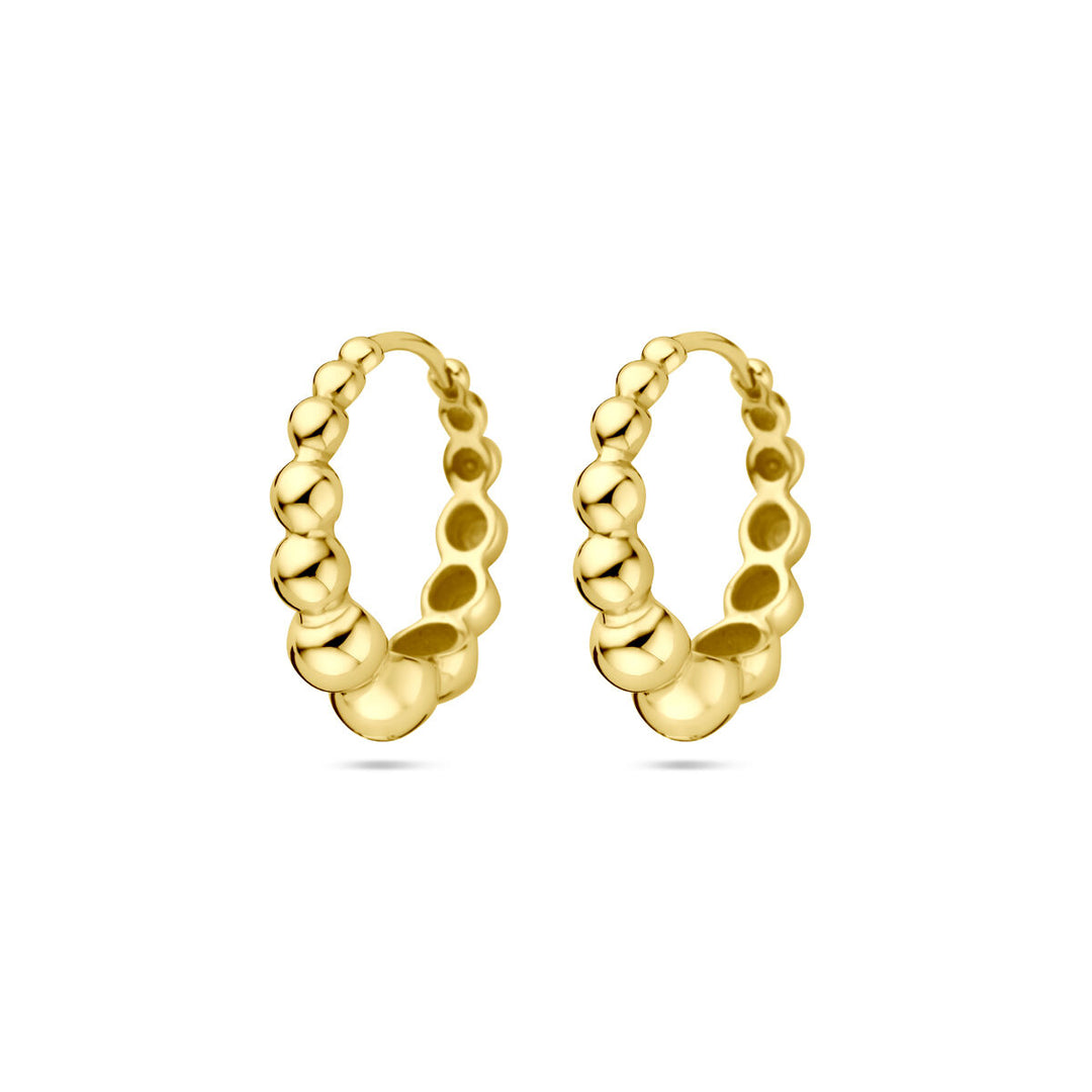 klapoorringen 17 mm 1 micron zilver verguld (geel)