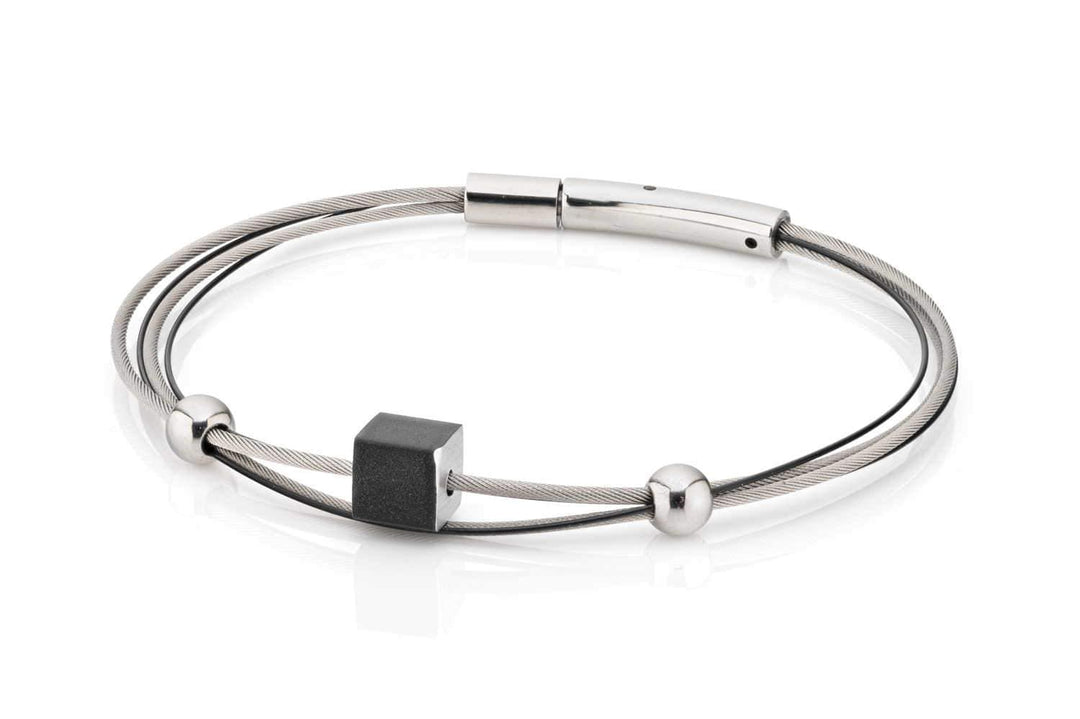 Bracciale cubetto Nero A230Z