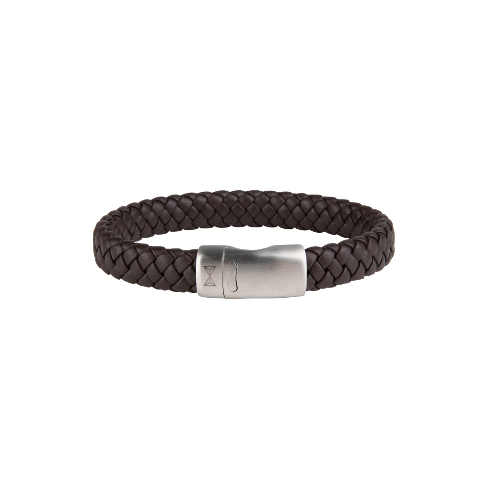 Bracciale in pelle da uomo - Iron Jack Brown