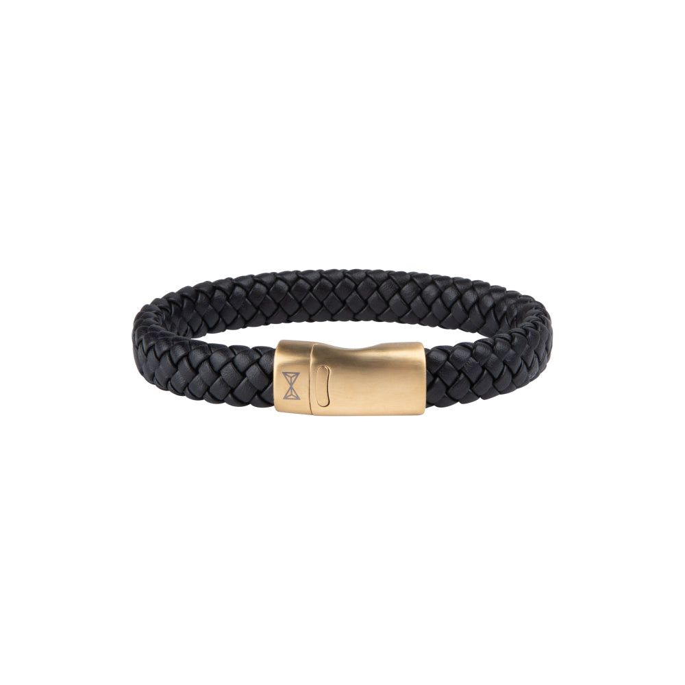 Bracciale in pelle da uomo - Iron Jack Gold