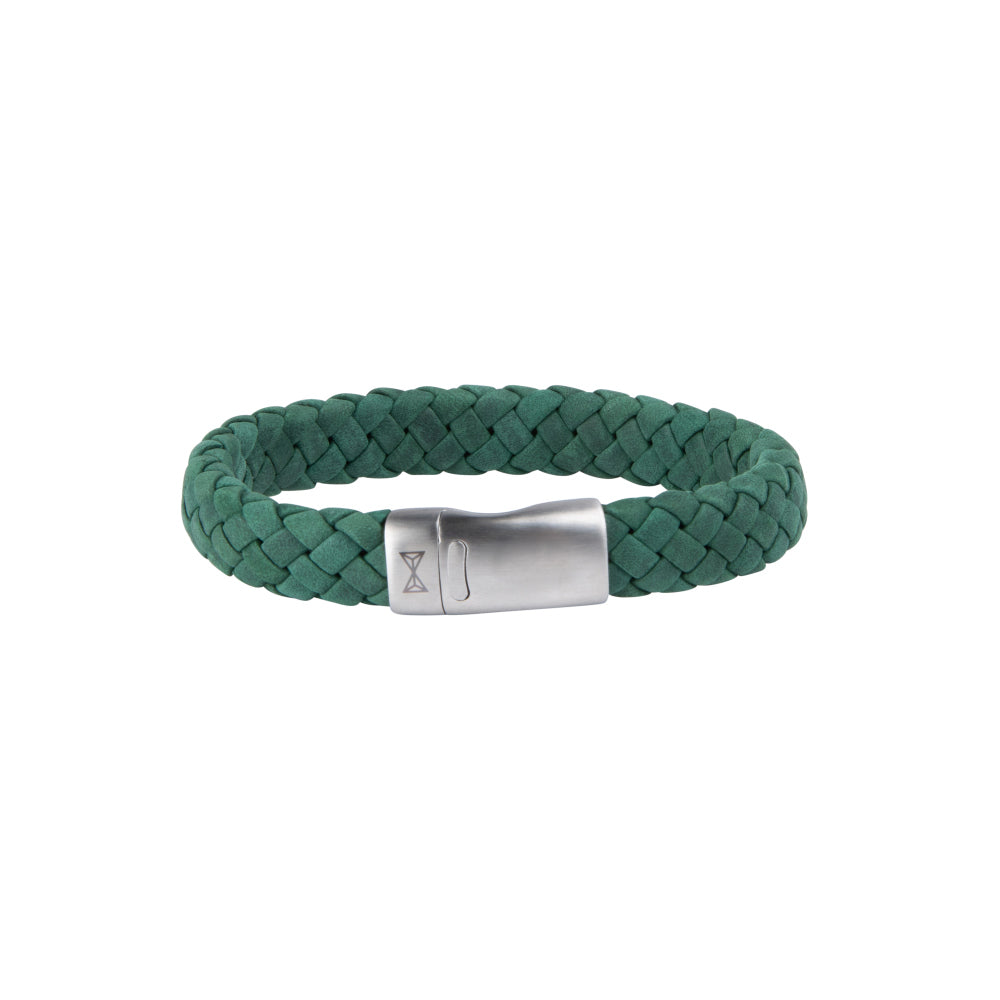 Bracciale in pelle da uomo - Iron Jack Racing Green