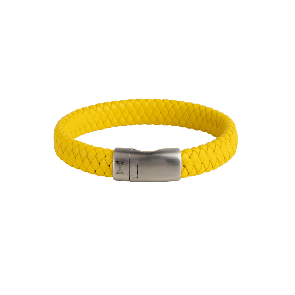 Bracciale in pelle da uomo - Iron Jack Yellow