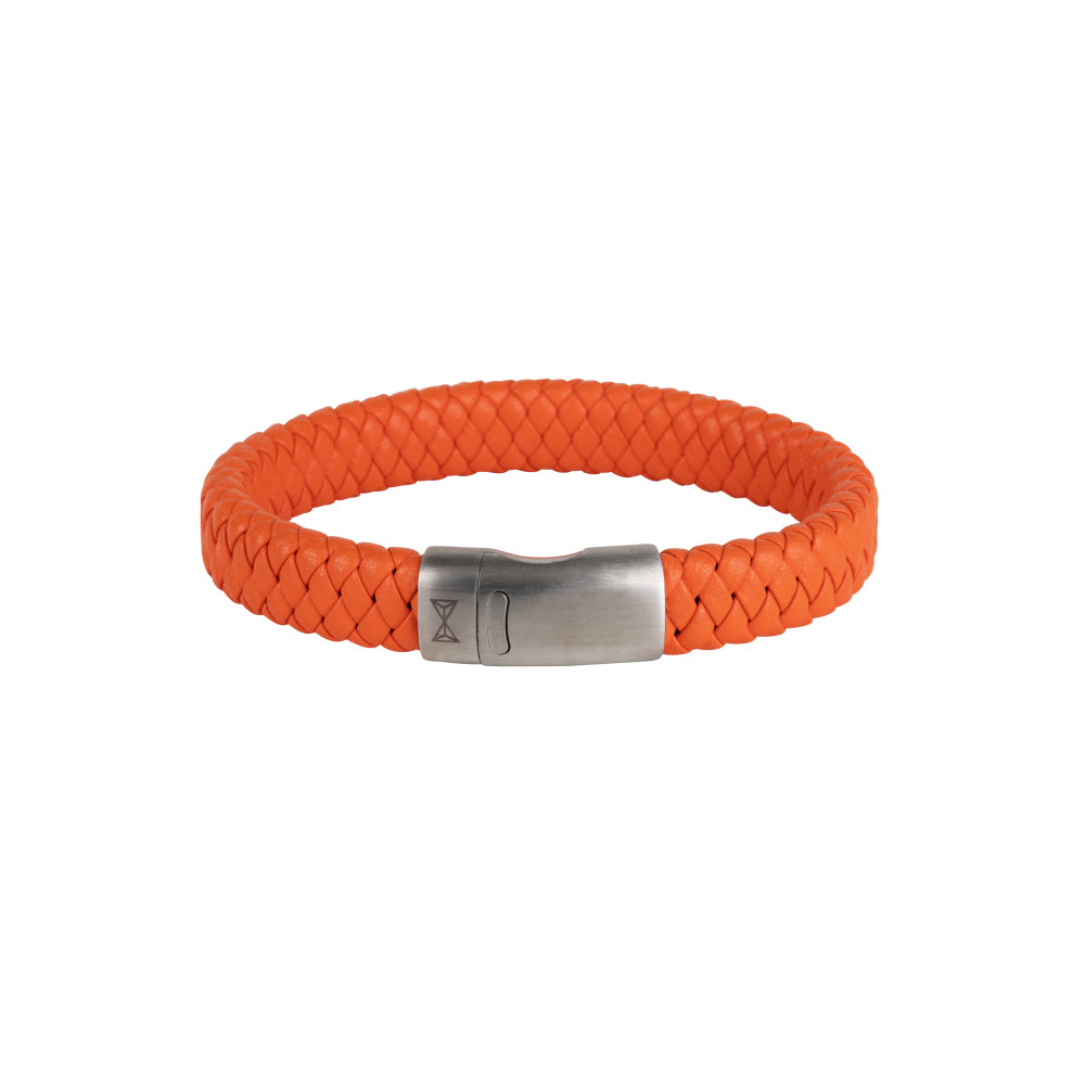 Bracciale in pelle da uomo - Iron Jack Orange